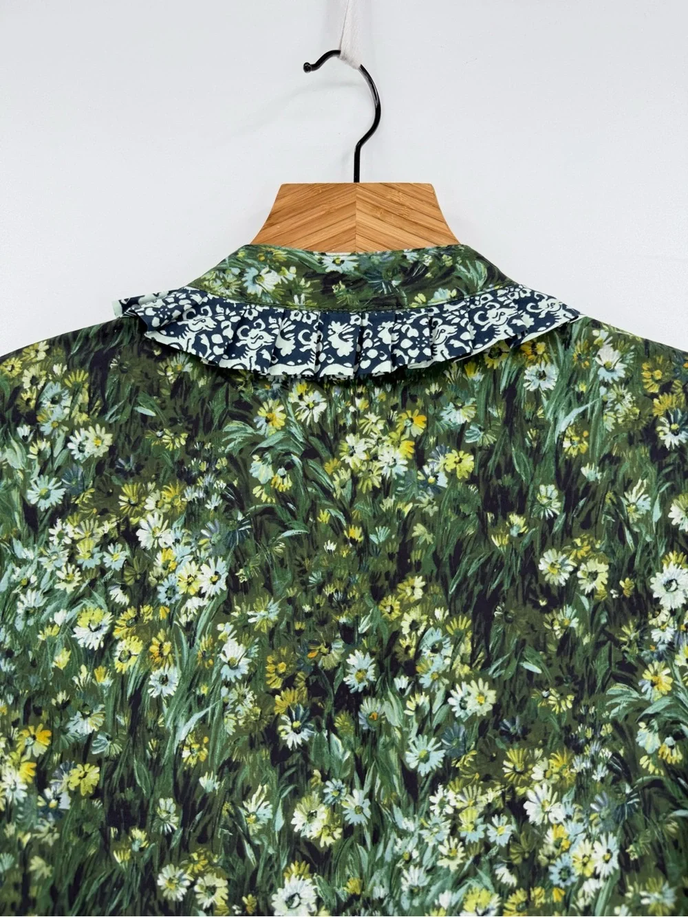 Batsheva x Laura Ashley Cambrie Blouse Button Up in Sherwood Forest Size 6 - Picture 11 of 12